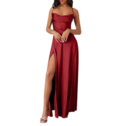 Chiffon Train Women Dress - Summer Tank Top Sleeveless Long Dress