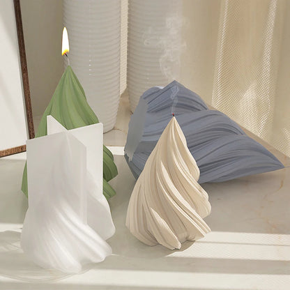 Roman Pillar Swirl Candle Mold - DIY Silicone Mold for Candles & Crafts