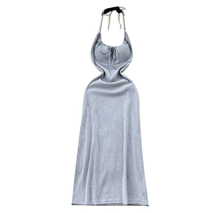 Sexy Hanging Neck Lace-Up Dress - Slimming Summer Party Dress
