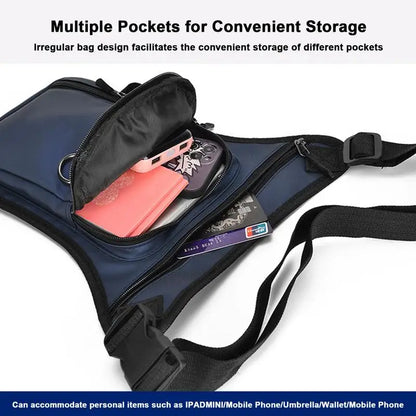 Waterproof Nylon Men Drop Leg Bag Pack Motorcycle Riding Casual Shoulder Cross Body Thigh Male Hip Belt Waist Bags