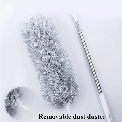 Extendable Chicken Feather Duster - Curved Ceiling Cleaning Broom