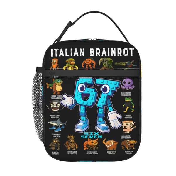 Lunch Boxes 67 Six Seven 6 7 Funny Italian Brainrot Merch Food Box