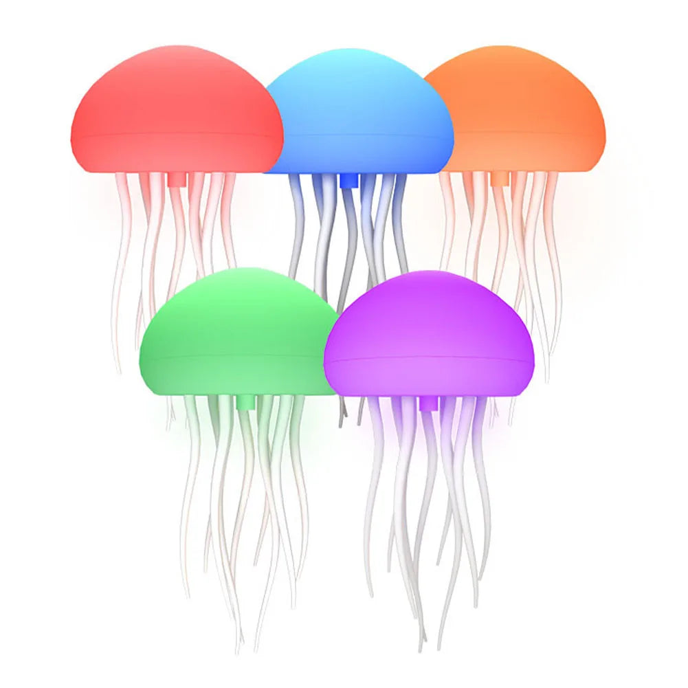 Cartoon Jellyfish Night Light - RGB Gradient LED Lamp with Voice Control