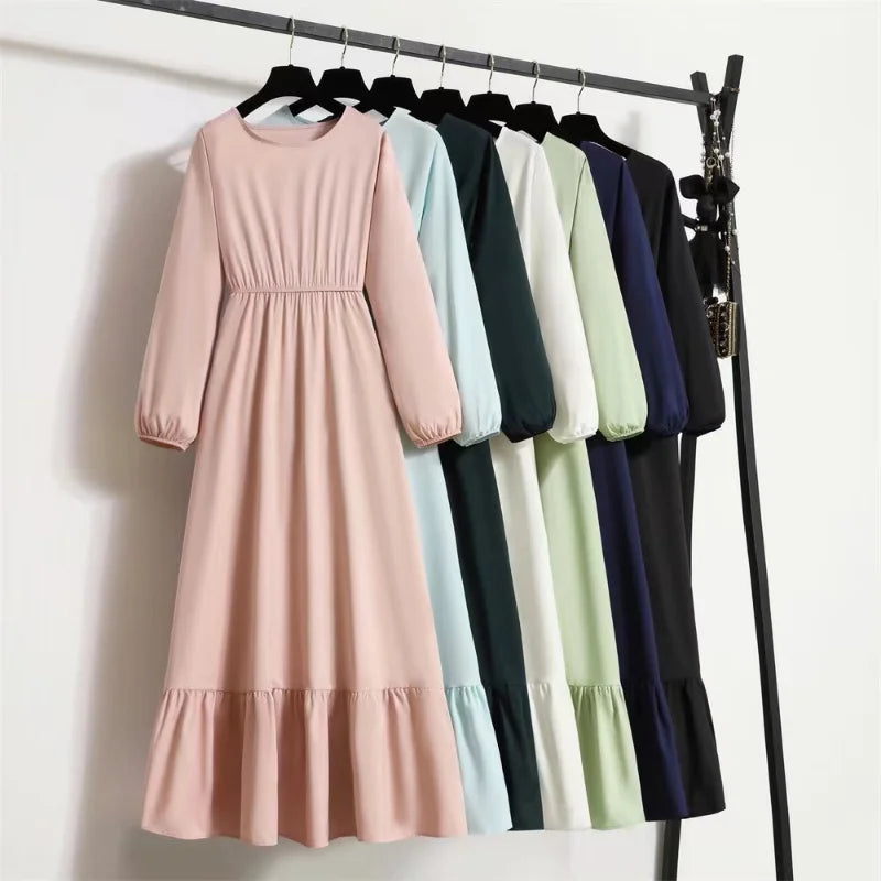 Women's Long Chiffon Maxi Dress - Spring Autumn Casual Style