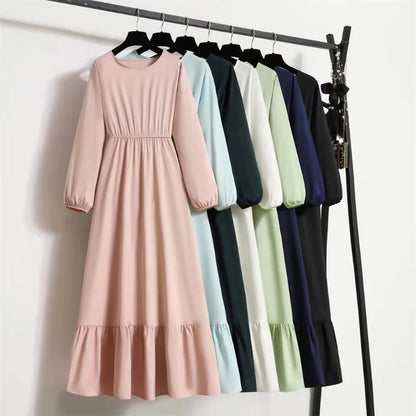 Women's Long Chiffon Maxi Dress - Spring Autumn Casual Style