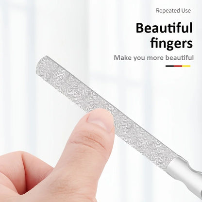 Double-Sided Stainless Steel Nail Files for Manicure
