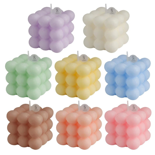 Big Cube Bubble Scented Candle - Soy Wax Aroma Candle