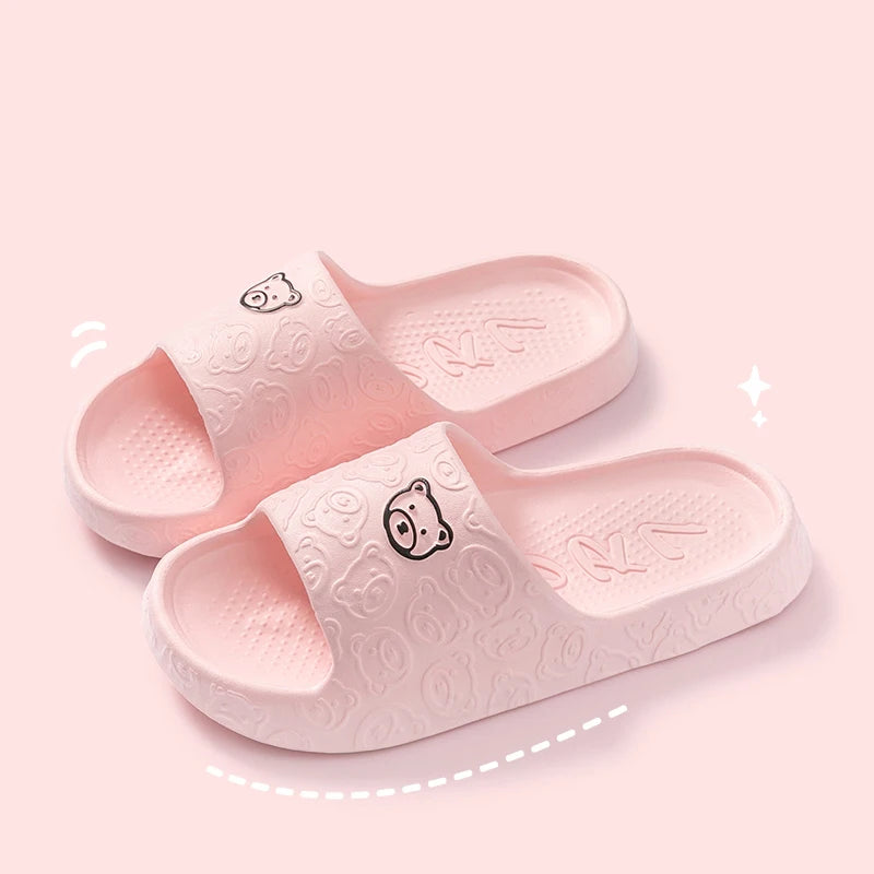 Cute Bear Women's Slippers - Summer Indoor Anti-Slip Shoes