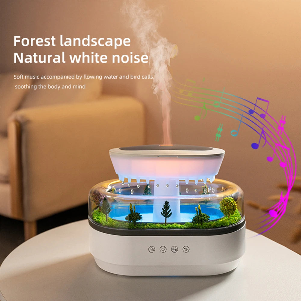 Rain Cloud Cool Mist Humidifier - 7-Color Night Light Aroma Diffuser