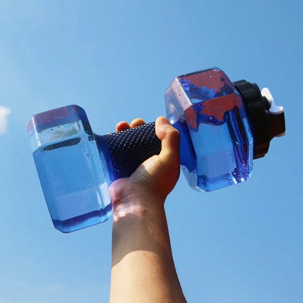 2 2l Dumbbell Shaped Kettle Sport Water Bottle Fitness Cycling Water