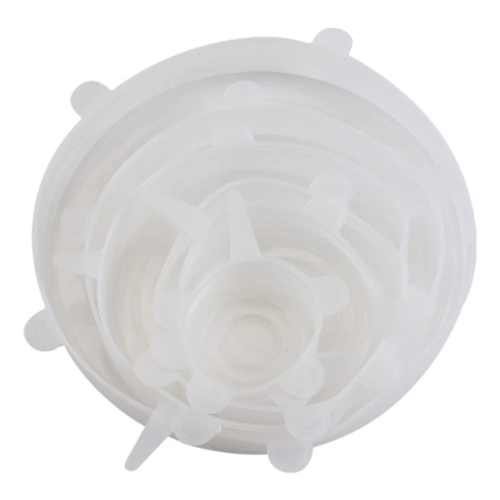 6Pcs Silicone Preservation Covers - Reusable Airtight Food Lids