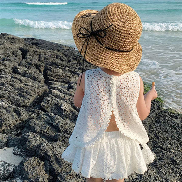 Clothing Hollow Lace Suit Casual Sleeveless Shirt