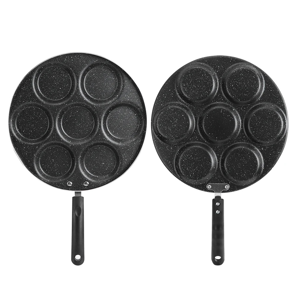 Non Stick Frying Pan 7 Holes for Eggs & Burgers - Kitchen Cookware
