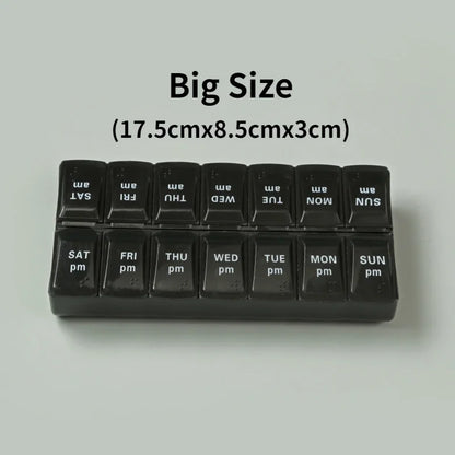 7-Day Travel Pill Organizer with 14 Grids