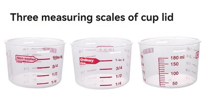 Rice Storage Canister with Measuring Cup | Moisture & Insect Proof