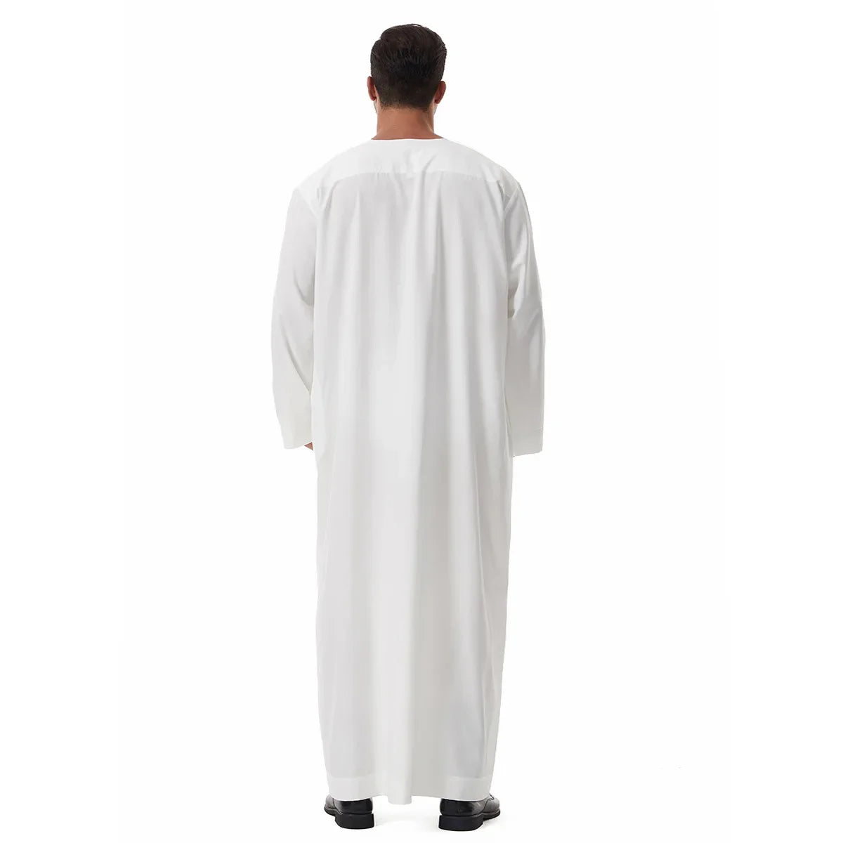 Men's Embroidered Islamic Thobe (Jubba/Dishdasha) | Saudi Arabic Long Sleeve Robe