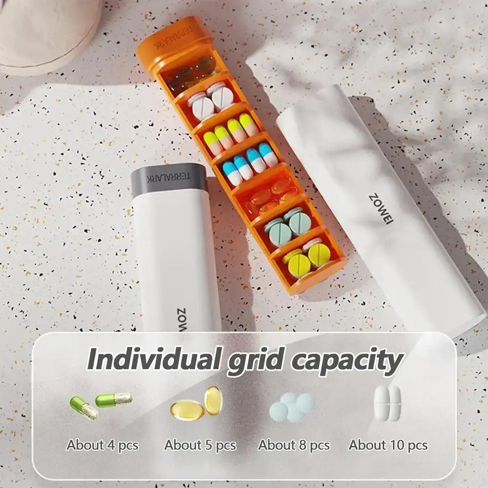 7-Day Pill Organizer Box - Travel-Friendly Medicine Dispenser