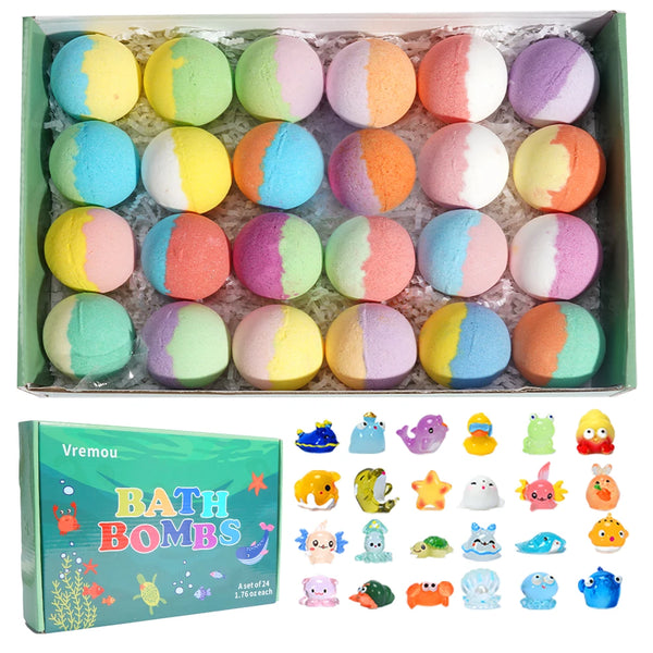 Bath Bombs For Kids With Surprise Inside 24 Pack Kids Bath Bombs