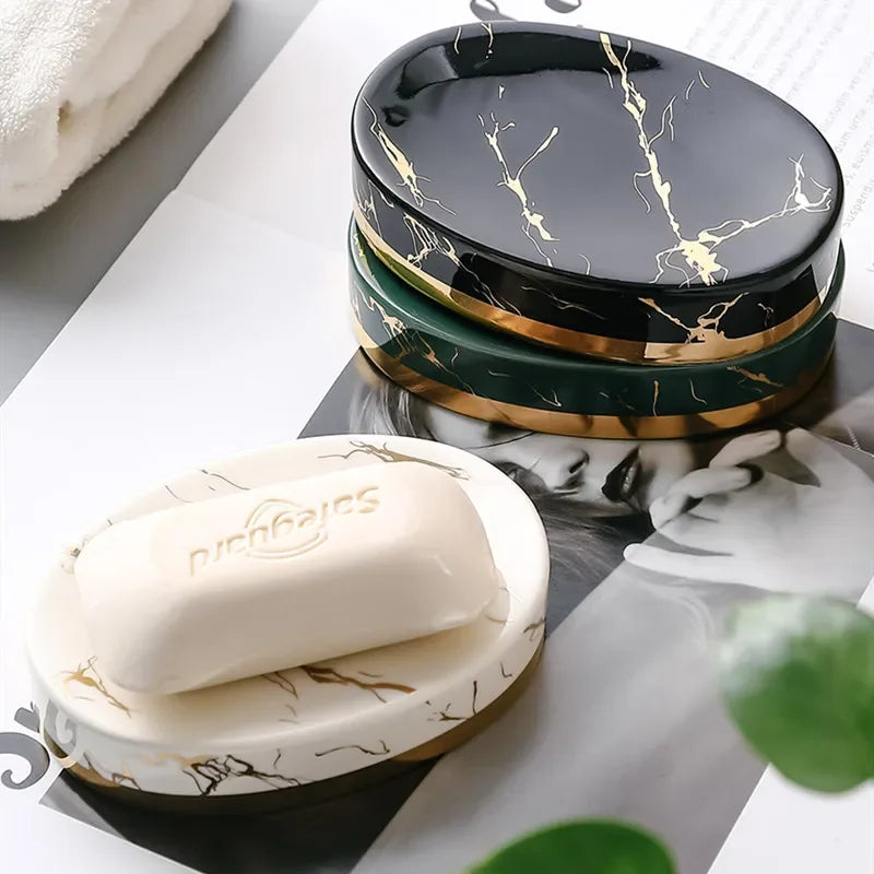 Marble Stripes Ceramic Soap Dish