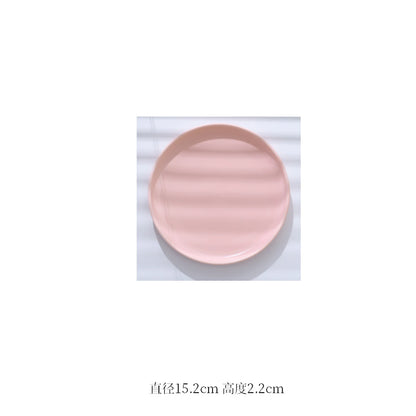 European Marbled Ceramic Plate with Gold Rim