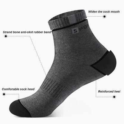 Men's Cotton Socks - Sport Breathable Soft Letter Sneakers