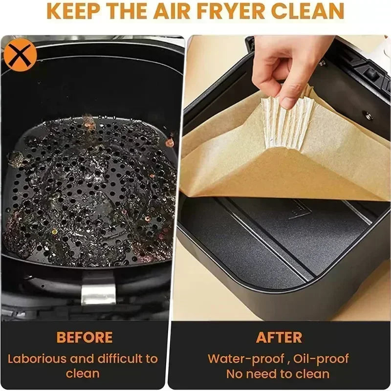 Air Fryer Liners – Disposable Non-Stick BBQ & Pastry Pads