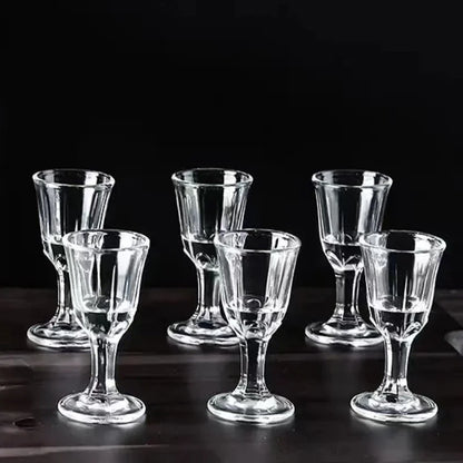 6pcs 10ml Mini Shot Glass Set – Clear Spirits Tasting Cups