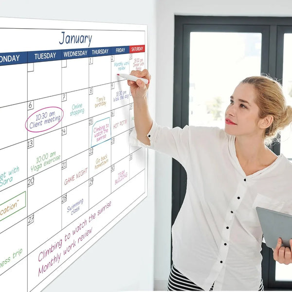 Wall Mount Rewritable Calendar Undated Monthly Calendar 40 23 62