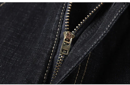 Men's Stretch Jeans - Slim Straight Fit Black & Blue Trousers