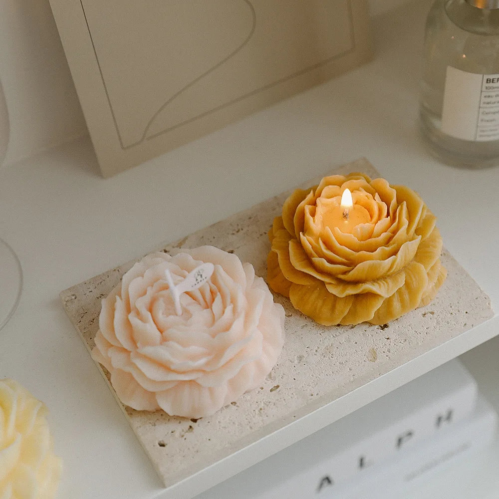 Peony Flower Scented Candle - Mother's Day & Birthday Gift