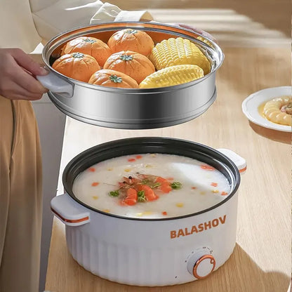 Mini Portable Electric Cooker – Double Layer Non-Stick Hot Pot