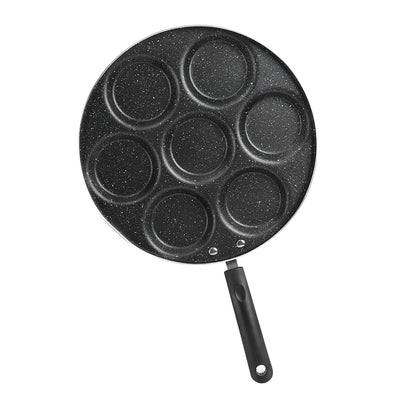 Non Stick Frying Pan 7 Holes for Eggs & Burgers - Kitchen Cookware