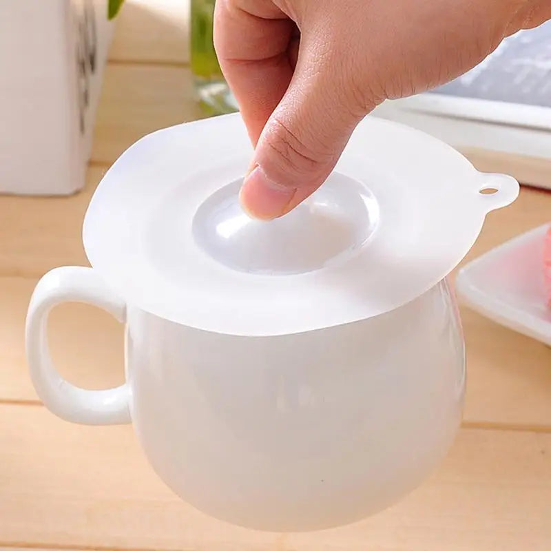 Silicon Sealing Dust Proof Cup Lid Reusable Clear Seal Suction Cup Mugs Cover Dustproof Leakproof Tea Coffee Lid Cup Accessories