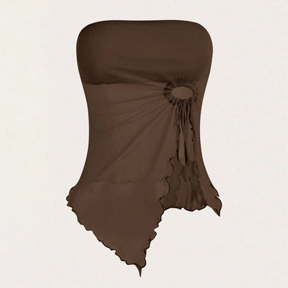 Women's Summer Sleeveless Off Shoulder Tube Tanks