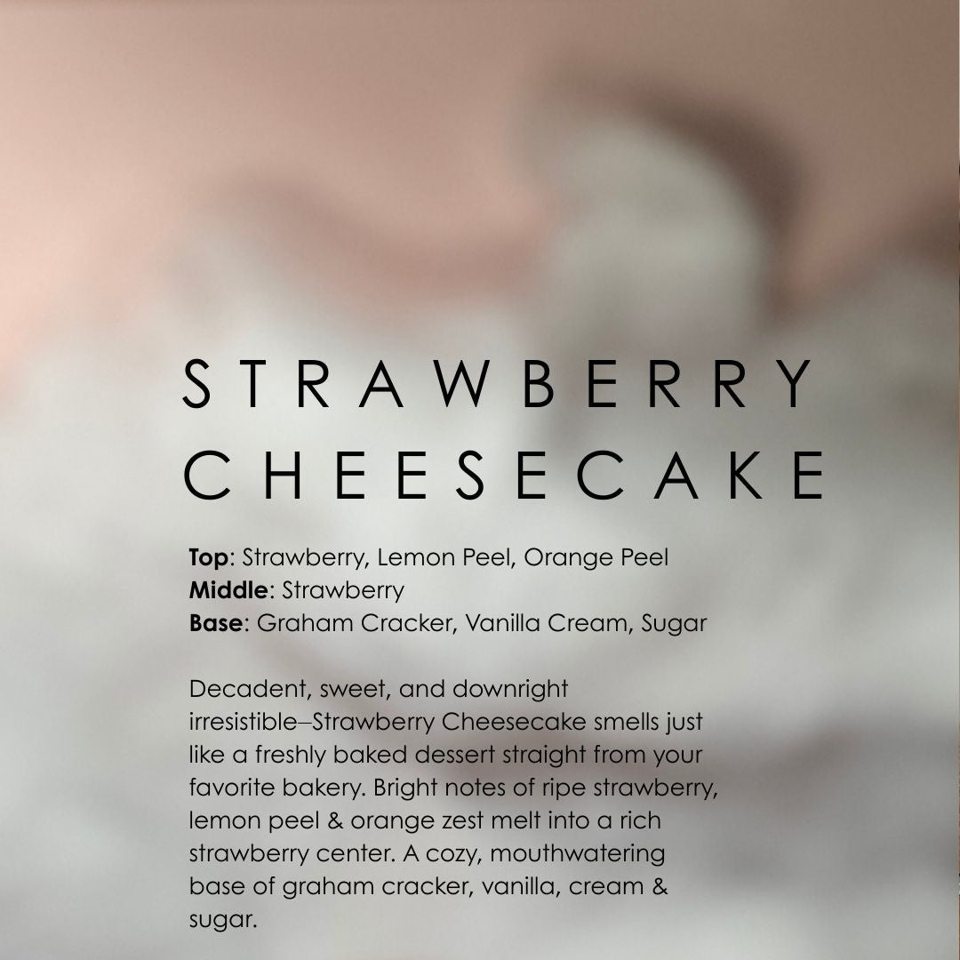 Strawberry Cheesecake Soy Candle – Sweet Bakery Dessert Scent