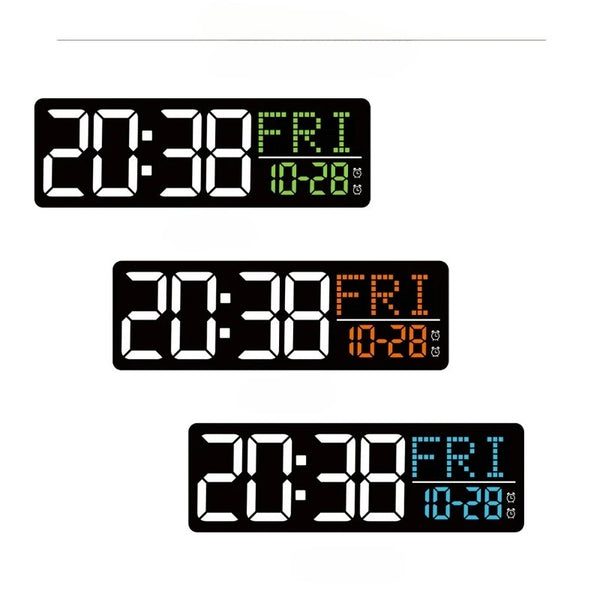 Large LED Digital Calendar Alarm Clock Multifunctional Wall Desk