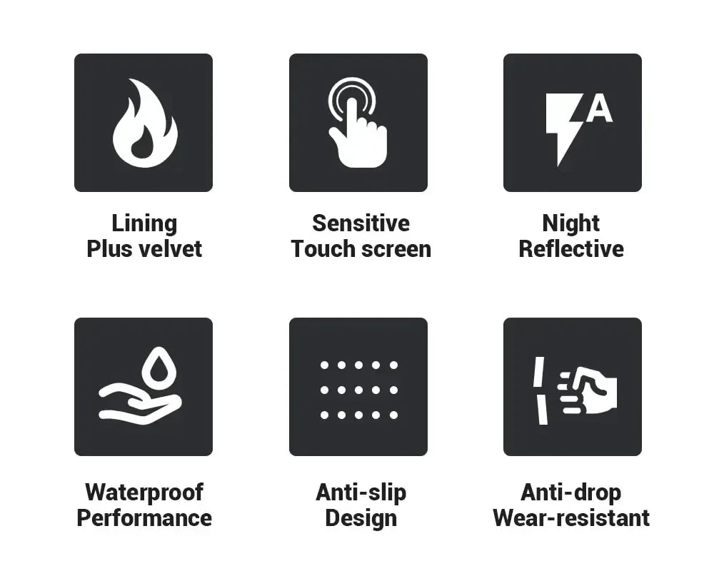 Waterproof Windproof Warm Winter Gloves with Anti-slip