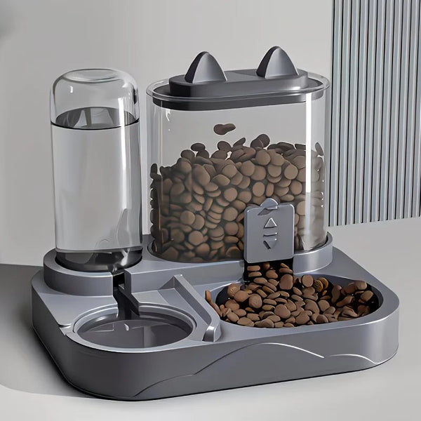2 In 1 Large Pet Feeder Water Dispenser Dry Wet Separation Durable