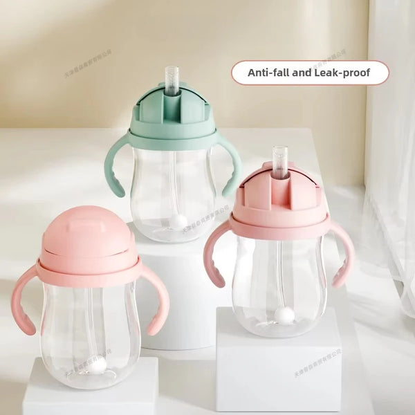 300ML Baby Bottle Baby Feeding Bottle With Handle Round Children S