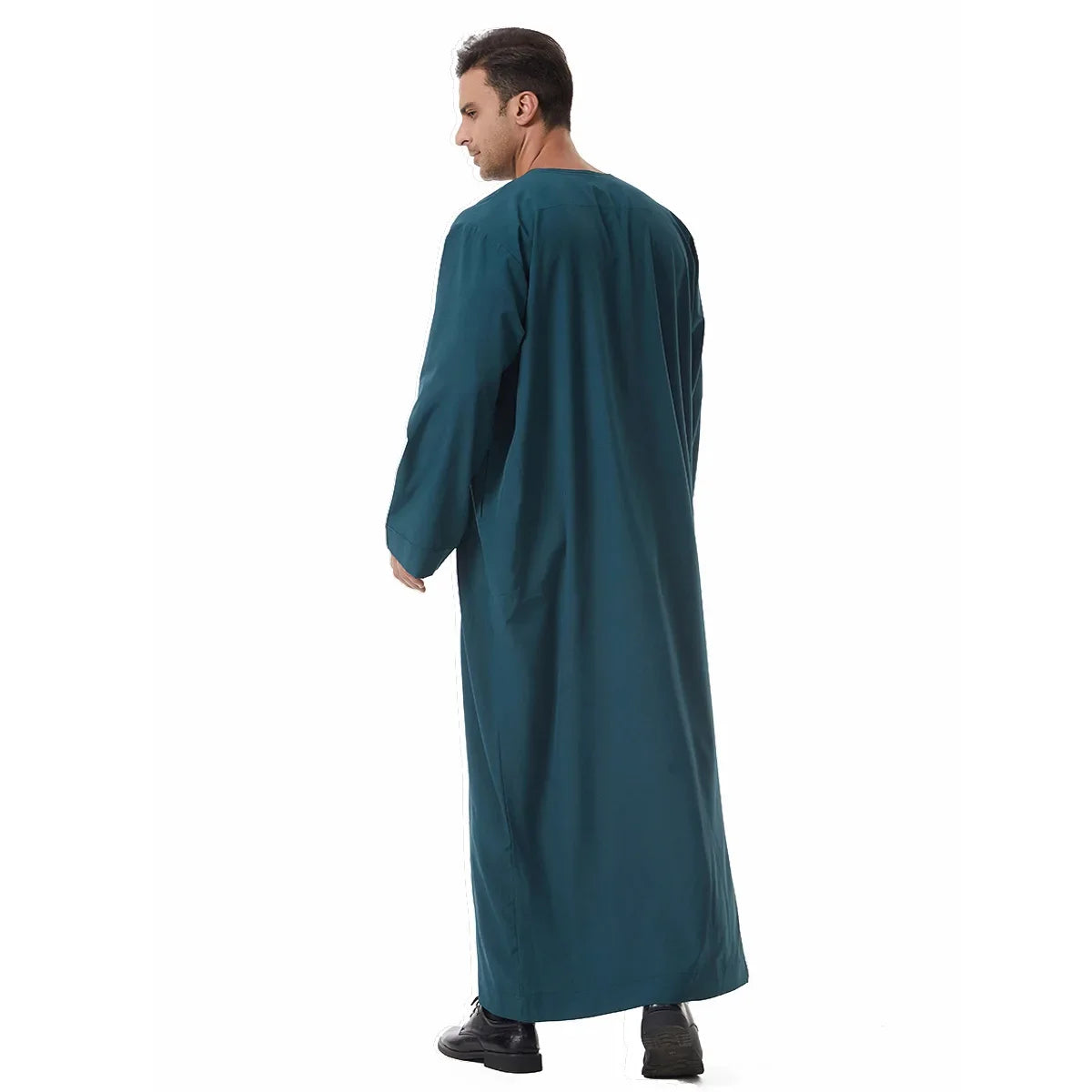 Men's Embroidered Islamic Thobe (Jubba/Dishdasha) | Saudi Arabic Long Sleeve Robe