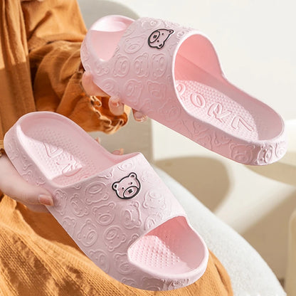 Cute Bear Women's Slippers - Summer Indoor Anti-Slip Shoes