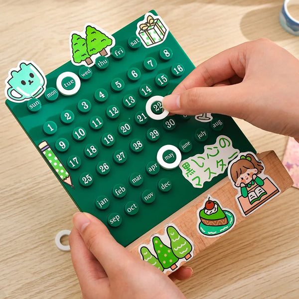Desk Calendario Decoration Ring Date Record