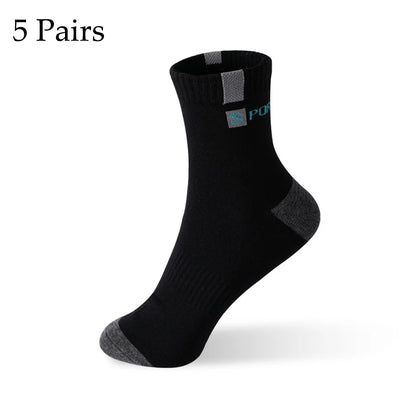 Men's Cotton Socks - Sport Breathable Soft Letter Sneakers