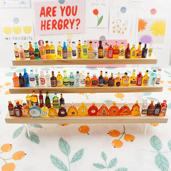 10pcs Mini Drinks Bottle Dollhouse Decoration