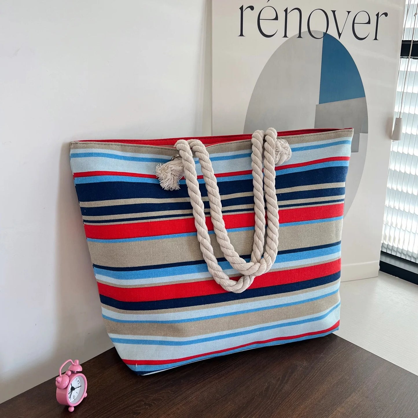 Women’s Canvas Beach Bag - Printed Tote for Ladies
