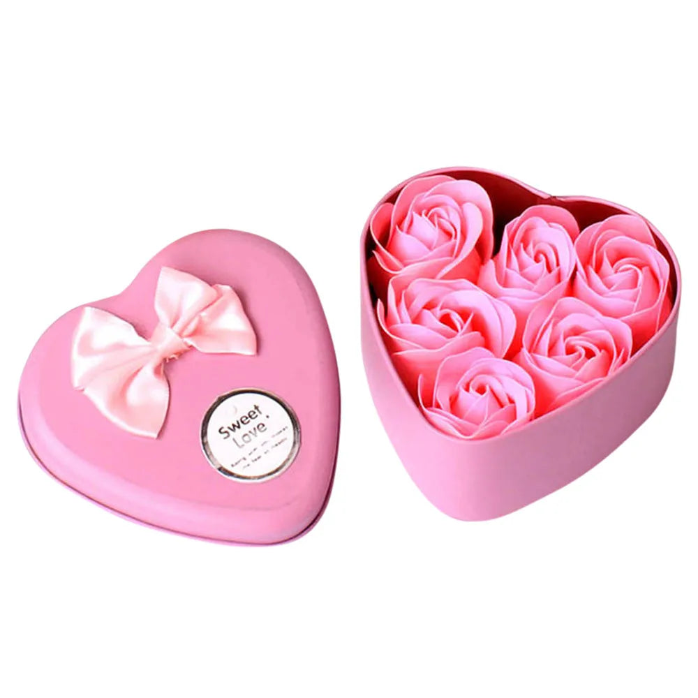 Rose Artificial Flower Heads in Gift Box for Valentine's & Wedding Decor