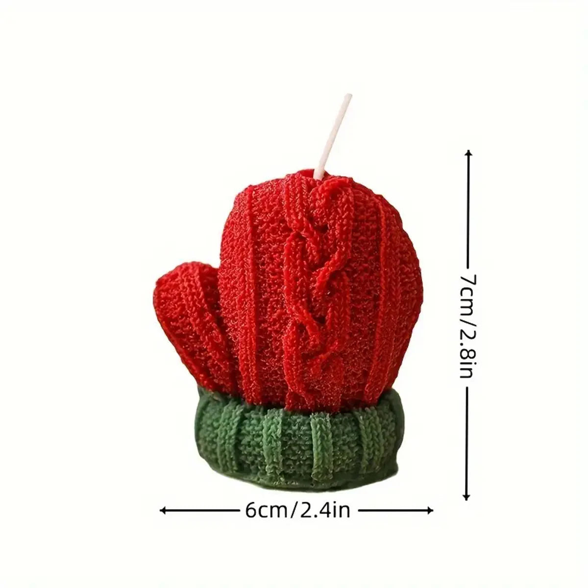 Christmas Glove Pattern Soy Wax Scented Candle - Rose Scent