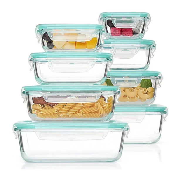 Borosilicate Glass Lunch Box Airtight Leakproof Bento Box Meal Prep