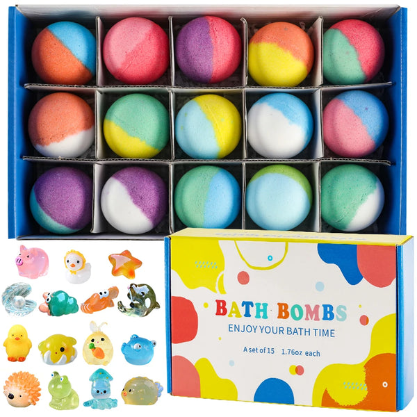 Bath Bombs For Kids With Surprise Inside 15 Pack Kids Bath Bombs