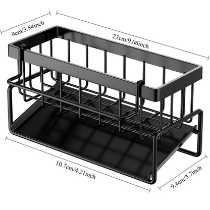 Multi-Functional Kitchen Sponge Rack – Large Capacity Countertop Organizer